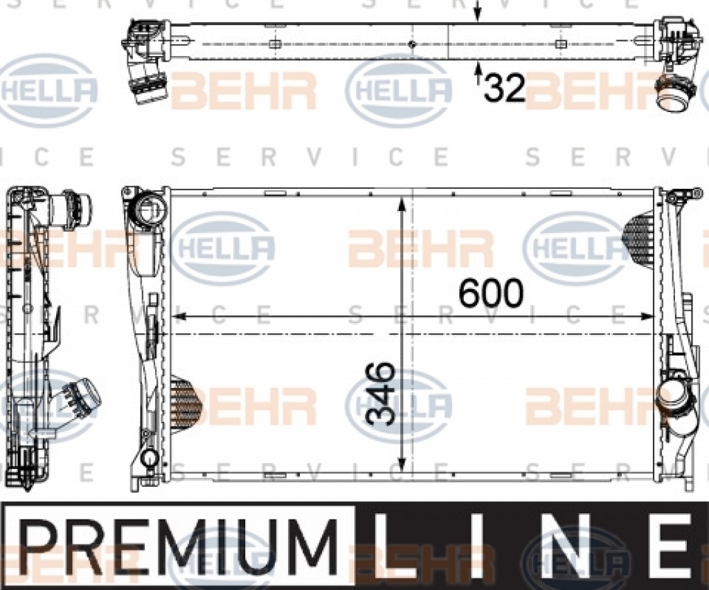 Radiator E81 E82 E87 E88 Manual